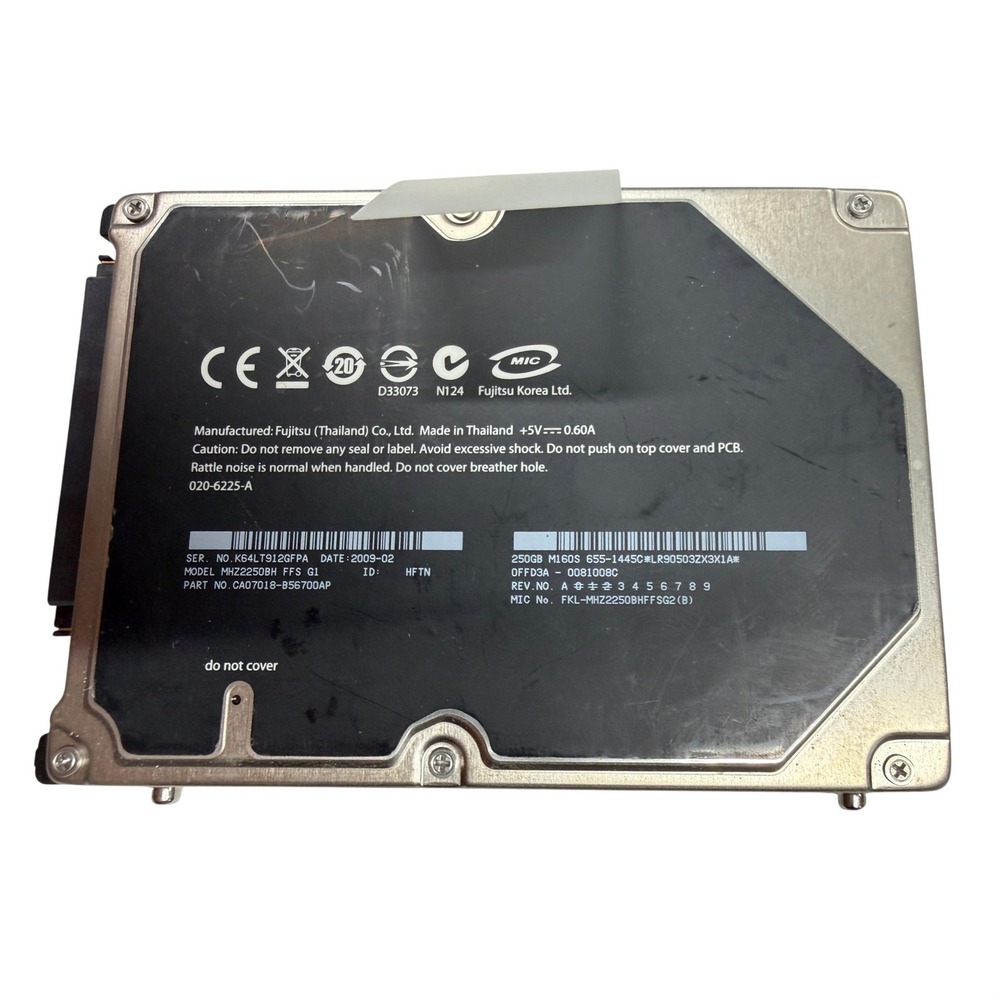 Fujitsu 250GB 2.5" SATA Laptop Internal Hard Drive MHZ2250BH FFS G1 5400RPM 8MB